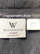 Load image into Gallery viewer, Worthington Pants Womens 24W Black Modern Fit Spandex Stretch Flat Front Plus
