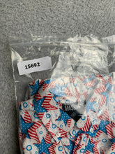 Load image into Gallery viewer, Massive Shirt Adult Small White Blue Red Star AOP Button Up Casual Camp Mens
