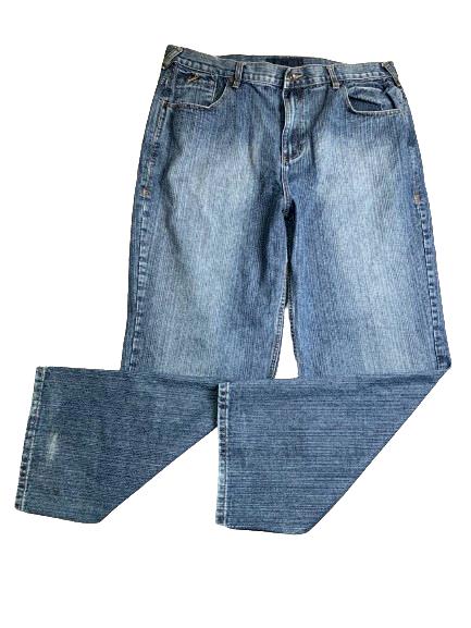 Phat Farm Jeans Adult 40x33 Blue Straight Leg Hip Hop Skater Baggy Denim Mens
