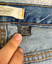 Load image into Gallery viewer, Urban Pipeline Jeans Adult 42x30 Blue Mens Baggy Hip Hop Thrashed Denim Mens
