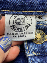 Load image into Gallery viewer, CPI Projections Jeans Womens 40x25 Blue Denim Ankle Slit Capri Tapered Ladies
