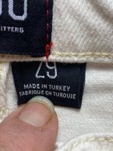 Load image into Gallery viewer, BDG Urban Outfitters Jeans Adult 29x28 White A-Wide Raw Hem Baggy Hip Hop Mens
