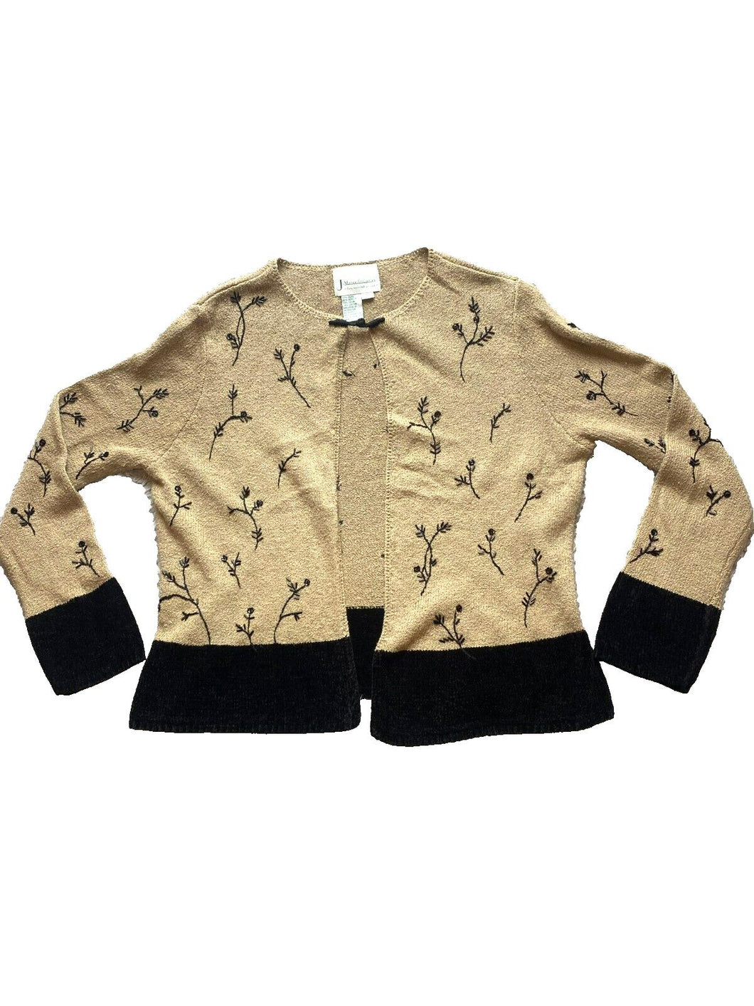 J Marco Galleries Sweater Womens Small Open Front Cardigan Ramie Oversized Rayon