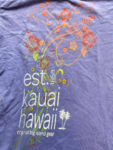Load image into Gallery viewer, Blue 84 Shirt Womens Small Slate Blue Kauai Hawaii Big Island Gear Flower Ladies
