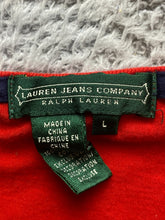 Load image into Gallery viewer, Lauren Ralph Lauren Shirt Womens Large Red Embroidered MCMLXVII Republic Crest

