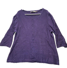 Load image into Gallery viewer, Soft Surroundings Sweater Womens 1X Cable Knit Silk Cashmere Outerwear Plus Lady
