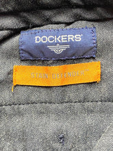 Load image into Gallery viewer, Dockers Pants Adult 36x33 Black Stain Defender Straight Leg Pleated Trouser Mens
