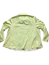 Load image into Gallery viewer, Foxcroft Shirt Womens 24W Shaped Fit Button Up AOP Paisley Hippie Peasant Plus
