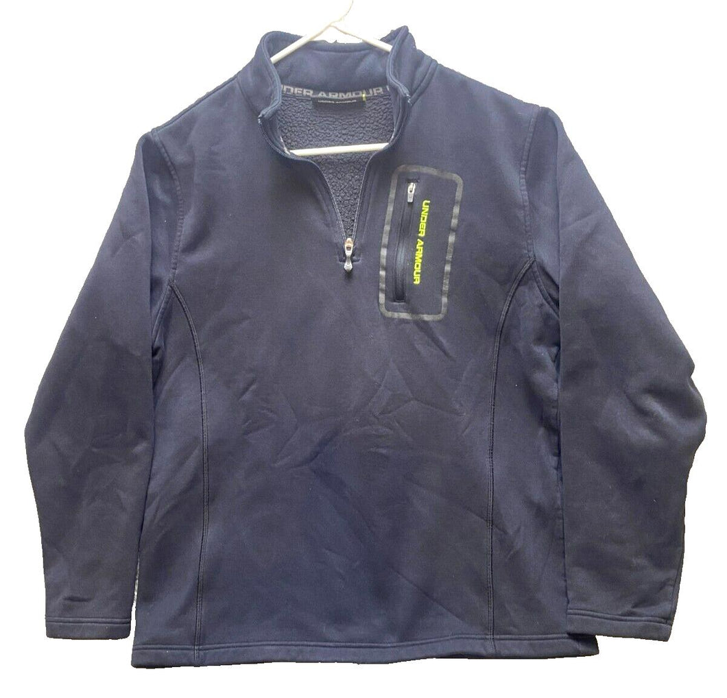 Under Armour Jacket Adult Medium 1/4 Zip Loose Cold Gear Fleece Outdoor Mens