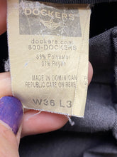 Load image into Gallery viewer, Dockers Pants Adult 36x34 Graphite Straight Leg Pleated Trouser Rayon Dress Mens
