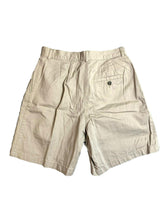Load image into Gallery viewer, LL Bean Shorts Womens 8 (28x7) Tan Khaki Pleated High Waist Chino Casual Ladies
