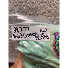 Load image into Gallery viewer, Betsey Johnson Hoodie Womens Medium Mint Green Comfy Fuzzy Rainbow Sequins
