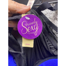 Load image into Gallery viewer, Cacique Slip Dress Womens 22/24 Babydoll Lingerie Black Blue Lace Ribbon NWT
