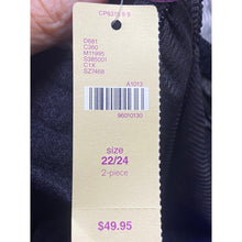 Load image into Gallery viewer, Cacique Slip Dress Womens 22/24 Babydoll Lingerie Black Blue Lace Ribbon NWT
