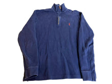 Load image into Gallery viewer, Polo Ralph Lauren Sweater Adult Small Navy 1/4 Zip Mock Neck Red Pony Mens
