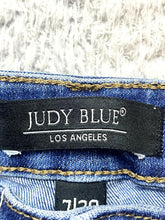 Load image into Gallery viewer, Judy Blue Jeans Womens 7/28 (26x26.5) Blue Denim Skinny Fit Button Fly Spandex
