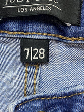 Load image into Gallery viewer, Judy Blue Jeans Womens 7/28 (26x26.5) Blue Denim Skinny Fit Button Fly Spandex
