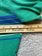 Load image into Gallery viewer, VTG Jantzen Shirt Adult Medium Green Blue Striped Preppy Patch Golf Polo Mens
