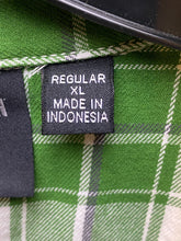 Load image into Gallery viewer, Harley Davidson Shirt Adult Extra Large Green White Plaid Button Up Motorcycles
