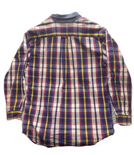 Load image into Gallery viewer, American Eagle Shirt Adult Large Button Up Flannel Plaid Denim Collar Pocket Men
