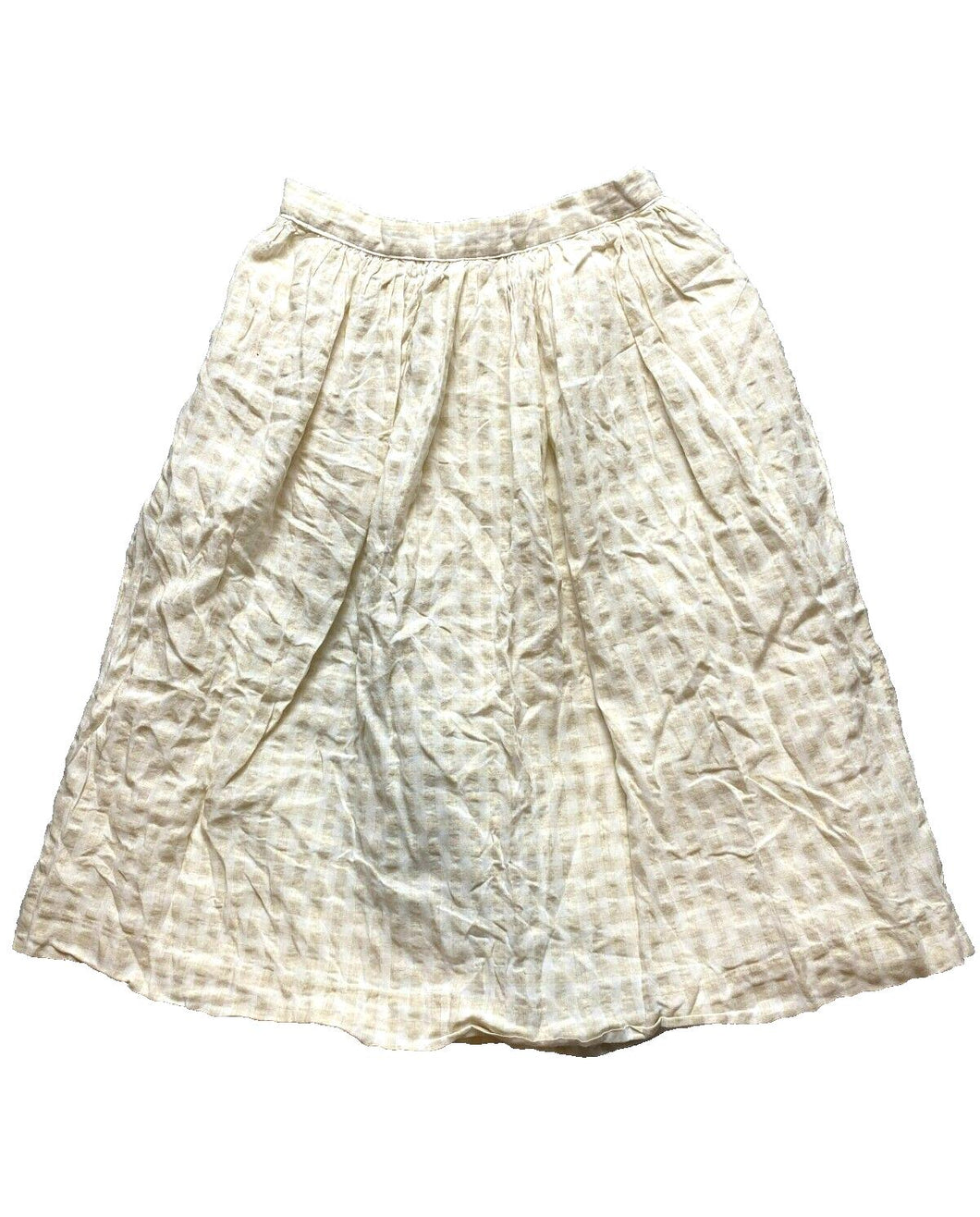 Anthropologie Comme Toi Skirt Womens Small (27x24) A-Line Midi Linen Pockets