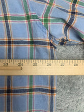 Load image into Gallery viewer, Alan Flusser Shirt Adult 2XL XXL Blue Green Plaid Button Up Weekend Casual Mens
