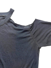 Load image into Gallery viewer, Free People Movement Shirt Womens Extra Large Black Cold Shoulder Oversized Crop
