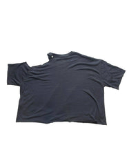 Load image into Gallery viewer, Free People Movement Shirt Womens Extra Large Black Cold Shoulder Oversized Crop
