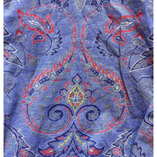 Load image into Gallery viewer, Ralph Lauren Shirt Womens Medium Denim Blue Paisley Button Academia Old Money
