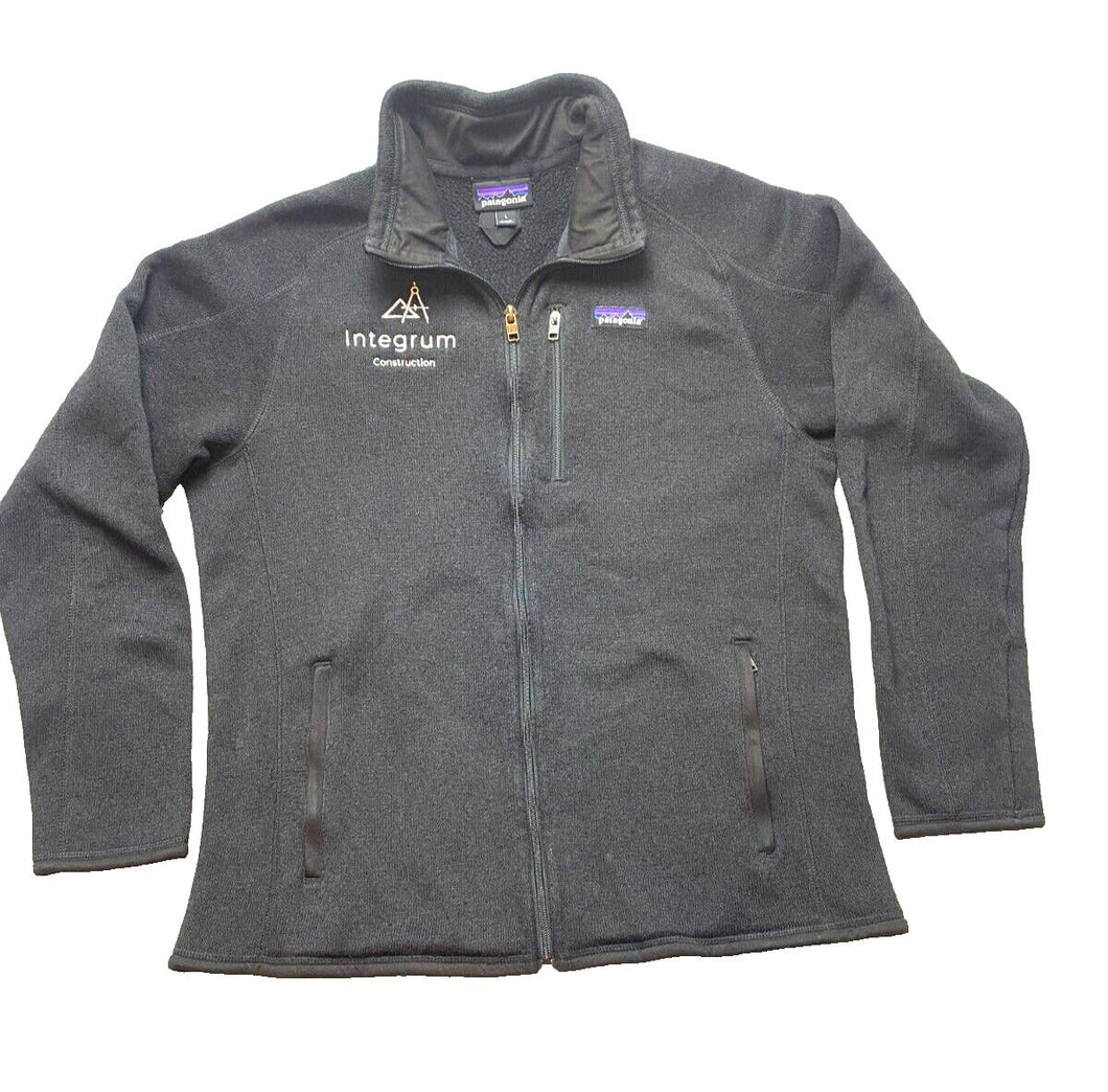 Patagonia Sweater Adult Large Black Full Zip Outdoor Hiking Sports Fleece Mens