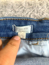 Load image into Gallery viewer, Madewell Jeans Womens 37x27 Blue Mid Rise Skinny Whiskered Tapered Denim Ladies
