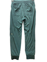 Load image into Gallery viewer, Alo Pants Womens Small Forest Green Tapered Jogger Drawstring Rayon Spandex Yoga
