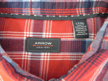 Load image into Gallery viewer, Arrow Shirt Adult Large Tall Button Up Plaid Short Sleeve Casual Camp Mens
