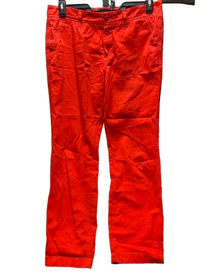 J Crew Pants Womens 8 (34x27.5) Red Chino Straight Leg Casual Slash Pocket Lady