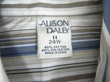 Load image into Gallery viewer, Allison Daley Shirt Womens 24W Button Up Long Sleeve Wrinkle Resistant Plus Lady
