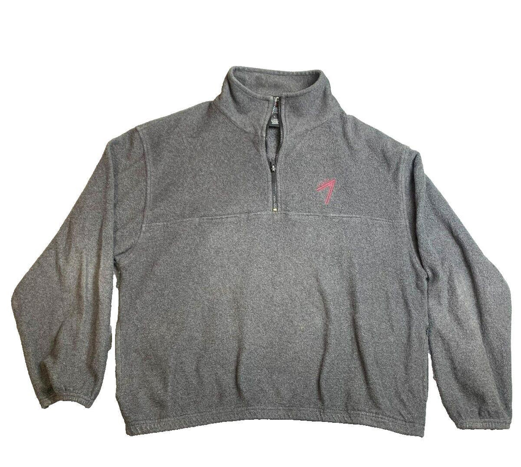 VTG Ultra Club Collection Sweatshirt Adult Large Gray 1/2 Zip Fleece Sweater Men