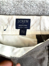 Load image into Gallery viewer, J Crew Pants 32x30 Gray Bedford Flat Front Trouser Straight Leg Casual Dress Men
