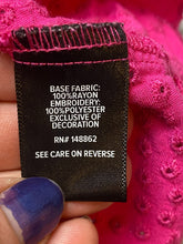 Load image into Gallery viewer, Torrid Shirt Womens 3 Pink Ruffle Trim Scallop Eyelet Flowy Blouse Rayon Ladies
