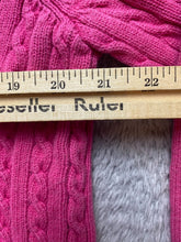 Load image into Gallery viewer, Lauren Ralph Lauren Sweater Womens Large Pink Cable Knit Oversized Crest Logo
