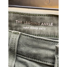 Load image into Gallery viewer, AG Adriano Goldschmied Jeans Womens 26R The Legging Ankle Olive Green Frayed Hem
