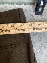 Load image into Gallery viewer, Wool Pants Adult 36Wx32L Brown Pleated Straight Leg Casual Trouser Dress Mens
