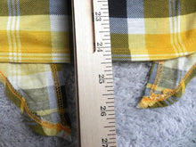 Load image into Gallery viewer, Riley &amp; James Shirt Womens 3X Yellow Black Button Up Tie Blouse Plus Ladies
