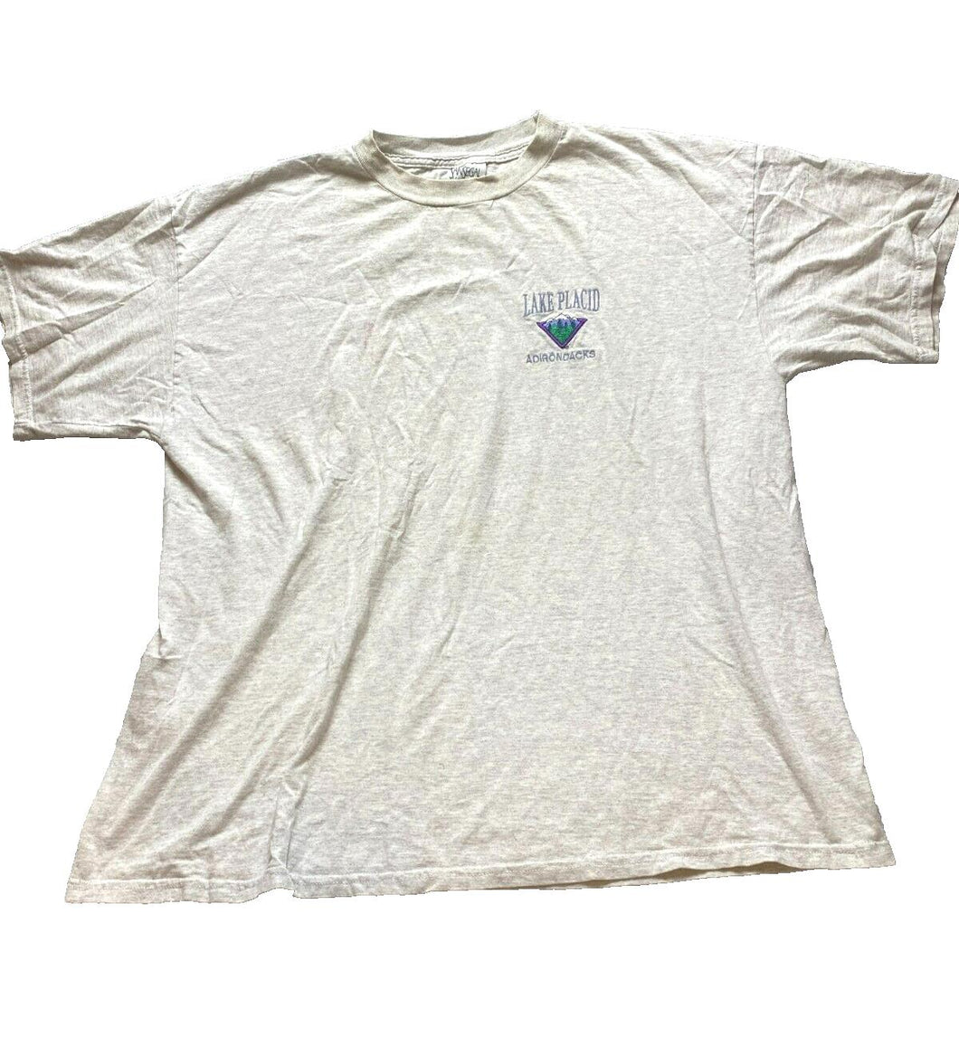 VTG Lake Placid Shirt Adult 2XL XXL Gray Adirondack Mountains Naturecore Mens