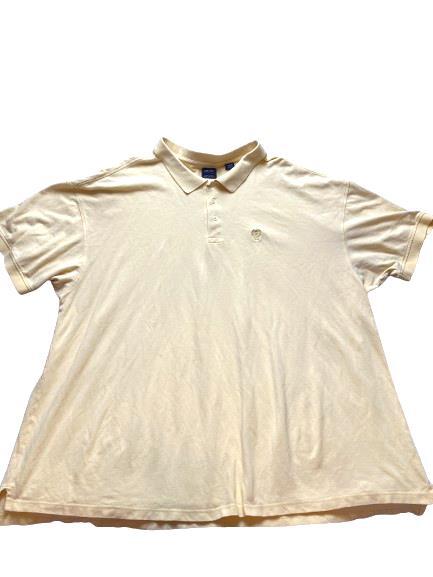 IZOD Shirt Adult 6XL Yellow Preppy Silk Wash Collared Casual Golf Polo Mens