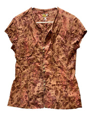 Load image into Gallery viewer, Mountain Hardwear Shirt Womens 10 Medium AOP Floral Boho Peasant Tie Button Up
