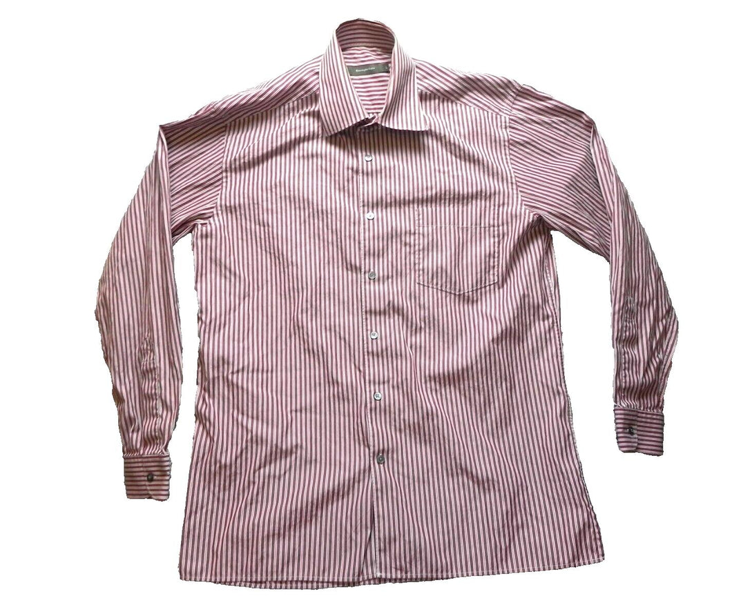 Ermenegildo Zegna Shirt Adult Large Button Up Long Sleeve Casual Striped Mens