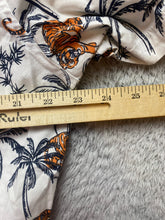 Load image into Gallery viewer, Goodfellow &amp; Co Shirt Adult Large White TIGERS Palm Tree AOP Hawaiian Slim Mens
