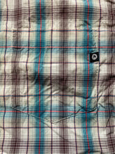 Load image into Gallery viewer, Marmot Shirt Adult Medium Teal Brown Plaid Button Up Casual Camp Outdoor Mens
