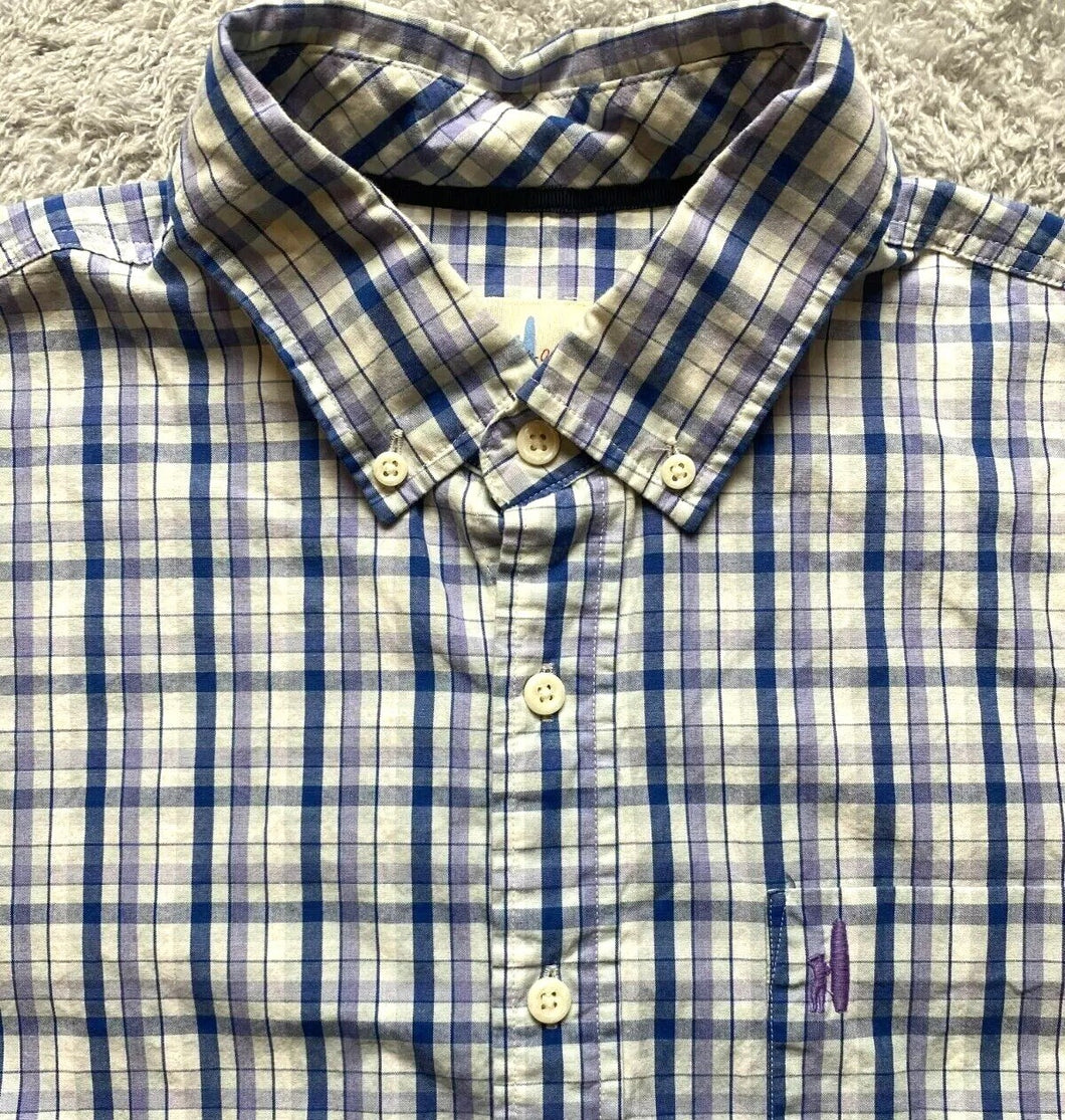 Johnnie O Shirt Adult Medium Button Up Hangin' Out Surfboard Long Sleeve Mens
