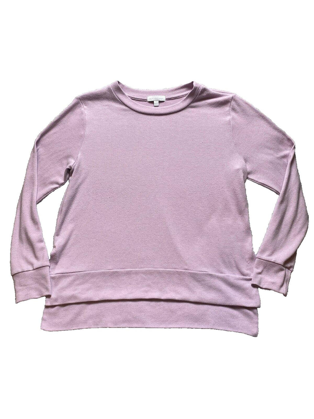 Beyond Yoga Sweatshirt Womens Large Hi Low Long Sleeve Rayon Spandex Sweater